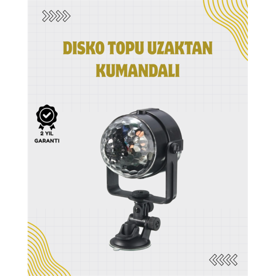 Uzaktan Kumandalı, Ses Kontrollü LED Disko Işığı - Parti ve Kulüpler İçin