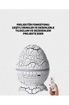 Uzaktan Kumandalı, USB Girişli, Döner Projektör Lamba