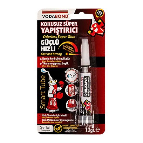 Vodabond Kokusuz Süper Hızlı Yapıştırıcı 10 gr Vodabond Kokusuz Süper Hızlı Yapıştırıcı 10 gr