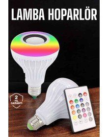 Kablosuz Bluetooth Hoparlör Led Lamba