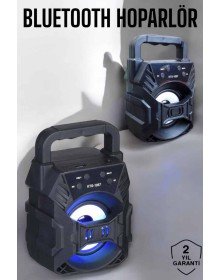 Taşınabilir Bluetooth Hoparlör Led Işıklı Uzun Pil Ömrü