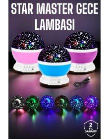 Mavi ve Mor Işıklı Projeksiyon Lambası