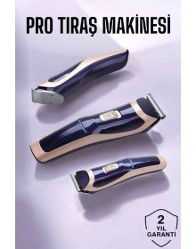 Profesyonel Şarjlı Saç ve Sakal Traş Makinesi Kolay Kullanım