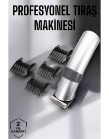 4 Taraklı Taşınabilir Profesyonel Saç ve Sakal Kesme Tıraş Makinesi