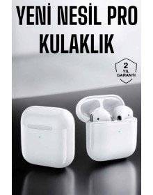 Yeni Nesil Pro Bluetooth Kulaklık Uzun Pil Ömrü Beyaz