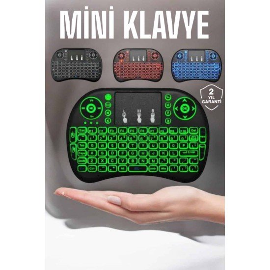 TV Uyumlu Mini Klavye Q Klavye Işıklı Tüm Cihazlara Uyumlu TV Uyumlu Mini Klavye Q Klavye Işıklı Tüm Cihazlara Uyumlu