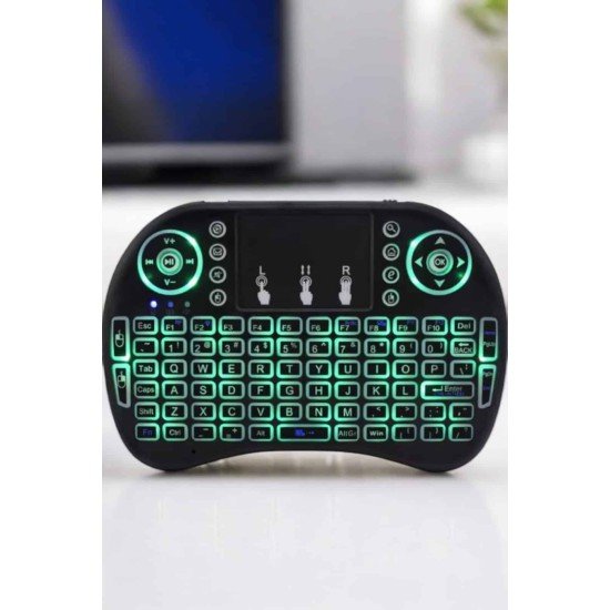 TV Uyumlu Mini Klavye Q Klavye Işıklı Tüm Cihazlara Uyumlu TV Uyumlu Mini Klavye Q Klavye Işıklı Tüm Cihazlara Uyumlu