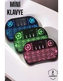USB Bağlantılı Mini Q Klavye Işıklı Tüm Cihazlara Uyumlu