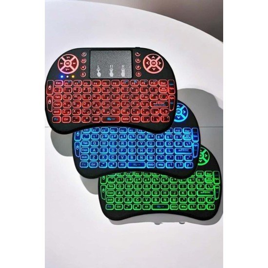 Işıklı Kablosuz Mini Q Klavye Tüm Cihazlara Uyumlu Işıklı Kablosuz Mini Q Klavye Tüm Cihazlara Uyumlu