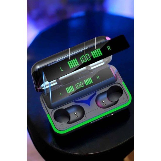 Powerbank Özellikli Kablosuz Bluetooth Kulaklık RGB Işıklı Powerbank Özellikli Kablosuz Bluetooth Kulaklık RGB Işıklı