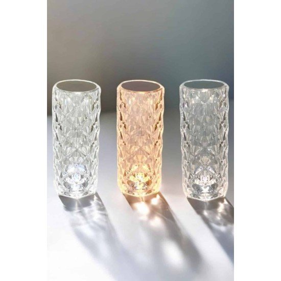 Gece Lambası Kristal Lamba Dokunmatik Şarjlı Hediyelik Gece Lambası Kristal Lamba Dokunmatik Şarjlı Hediyelik