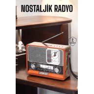 Ahşap Görünümlü Retro Bluetooth Radyo USB,AUX Ve SD Kart Girişli