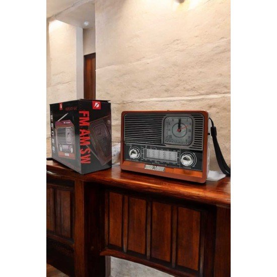 Nostaljik Görünümlü USB Girişli Bluetooth Bağlantılı Radyo Nostaljik Görünümlü USB Girişli Bluetooth Bağlantılı Radyo