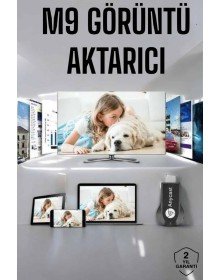 M9 Plus Kablosuz Görüntü+Ses Aktarıcı HDMI TV