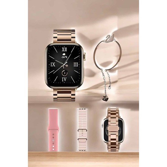 Akıllı Saat Bileklik Hediyeli Uzun Pil Ömrü GPS Takibi