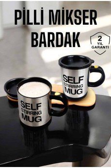 Mikser Kupa Yazılı Mug Bardak Karıştırma Özelliği