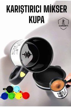 Yazılı Kupa Kendi Kendini Karıştıran Mikser Kupa Termos Bardak