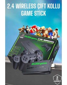 Game Stick 2000 Oyunlu 2.4G Kablosuz Çift Kol Yüksek Hassasiyetli Wireless