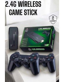 Atari Oyun Konsolu 2000 Oyunlu Game Stick 2.4G Wireless