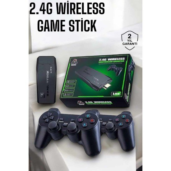 Atari Oyun Konsolu 2000 Oyunlu Game Stick 2.4G Wireless