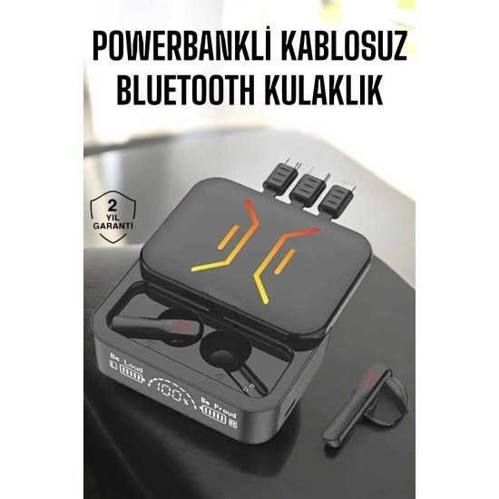 Kablosuz Bluetooth Kulaklık Powerbankli Uzun Pil Ömrü Yüksek Ses Kaliteli