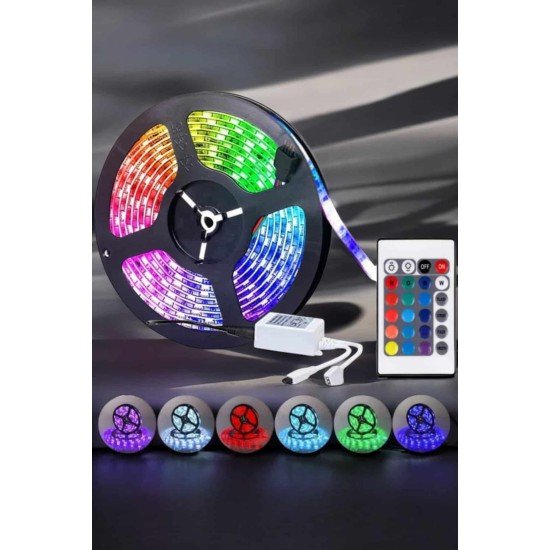 Led Işık 5 Metre Şerit Led RGB Işıklı