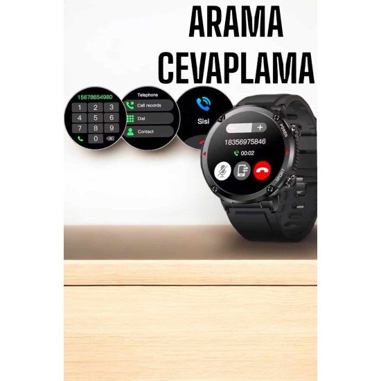 Akıllı Saat Yeni Nesil Bluetooth Bağlantılı Uyku ve Sağlık Takibi NFC ve GPS