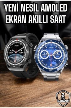 Akıllı Saat Yeni Nesil 2024 Model Metal Kordonlu Bluetooth Bağlantılı