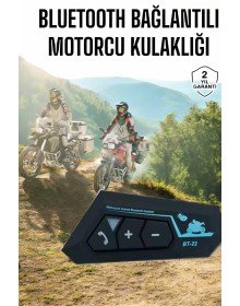 İnterkom Intercom Kask Kulaklık Bt22 Bluetooth Motosiklet Kulaklık 5.0 Bluetooth