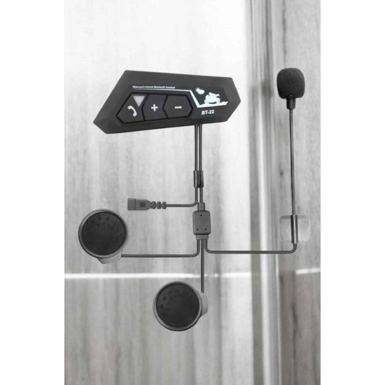 İnterkom Intercom Kask Kulaklık Bt22 Bluetooth Motosiklet Kulaklık 5.0 Bluetooth