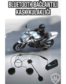 Kask Kulaklığı Motosiklet Intercom Interkom Dinleme Konuşma Özellikli Su Geçirmez