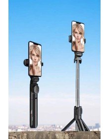Tripod Kablosuz Bluetooth Bağlantılı Selfie Çubuğu 360 Derece Dönebilen