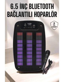 Bluetooth Hoparlör RGB Işıklı USB SD Kart Girişli Taşınabilir