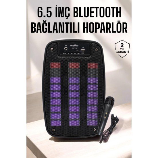 Bluetooth Hoparlör RGB Işıklı USB SD Kart Girişli Taşınabilir Bluetooth Hoparlör RGB Işıklı USB SD Kart Girişli Taşınabilir