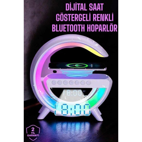 Android Uyumlu Akıllı Bluetooth Hoparlör Kablosuz Şarj Cihazı Standı