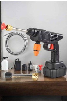 Bahçe ve Araba Yıkama Tabancası Su Basınçlı Hazneli Bataryalı Oto Yıkama