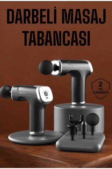 4 Başlıklı Darbeli Şarjlı Masaj Aleti Tabancası Kablosuz