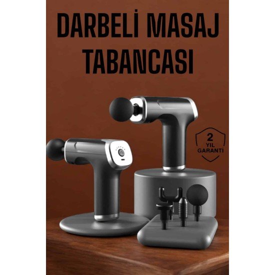 4 Başlıklı Darbeli Şarjlı Masaj Aleti Tabancası Kablosuz 4 Başlıklı Darbeli Şarjlı Masaj Aleti Tabancası Kablosuz