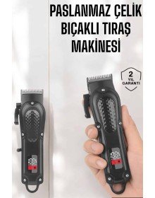 Sıfır Tıraş Makinesi Dijital Göstergeli Paslanmaz Çelik Bıçaklı Taşınabilir