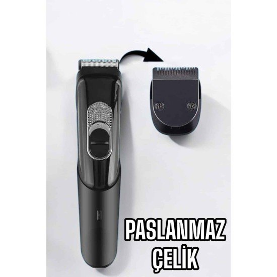 Saç Sakal Vücut Şarjlı Kablosuz Tıraş Makinesi Profesyonel Paslanmaz Çelik