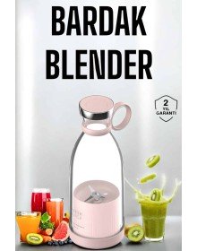 Bardak Blender Smoothie Meyve Sıkacağı Şarjlı Cam Taşınabilir
