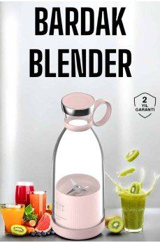 Bardak Blender Smoothie Meyve Sıkacağı Şarjlı Cam Taşınabilir