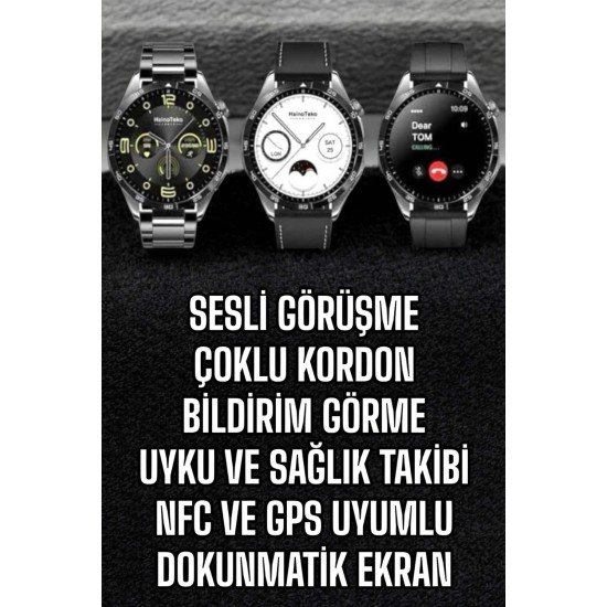 Akıllı Saat Titreşimli Amoled Ekran Uyku ve Sağlık Takibi Sesli Görüşme