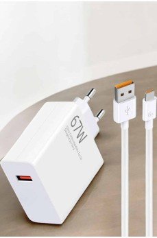 Şarj Aleti 67W Hızlı Şarj Turbo Type-C Uyumlu Şarj Adaptörü Kablosu Şarj Aleti 67W Hızlı Şarj Turbo Type-C Uyumlu Şarj Adaptörü Kablosu