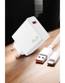 Şarj Aleti Turbo Hızlı 67W Type-C Hızlı Şarj