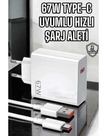 Şarj Aleti Turbo Hızlı 67W Type-C Hızlı Şarj