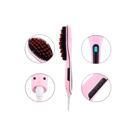 Fön Etkili Saç Düzleştirici Tarak Yıpranma Karşıtı Döner Kablo Isı Ayarlı