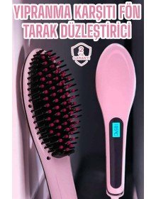 Fön Etkili Saç Düzleştirici Tarak Yıpranma Karşıtı Döner Kablo Isı Ayarlı