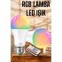RGB Led Lamba Led Işık Ampul Renk Değiştirebilen 100 Watt