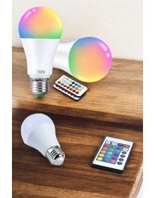 RGB Led Lamba Led Işık Ampul Renk Değiştirebilen 100 Watt